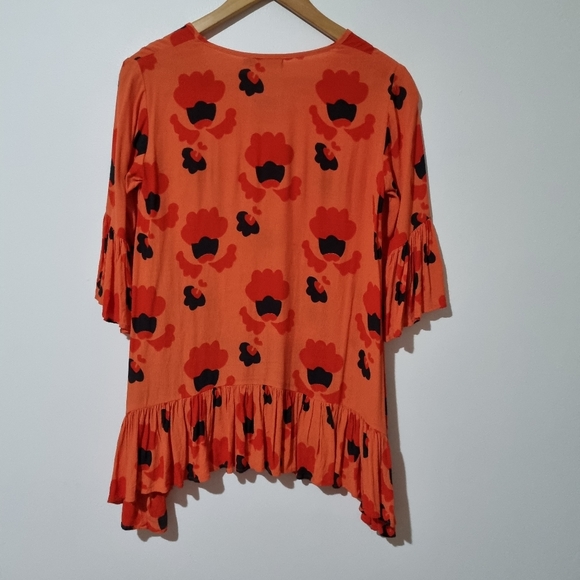 Mister Zimi Size 6 Orange Blouse - Picture 4 of 4